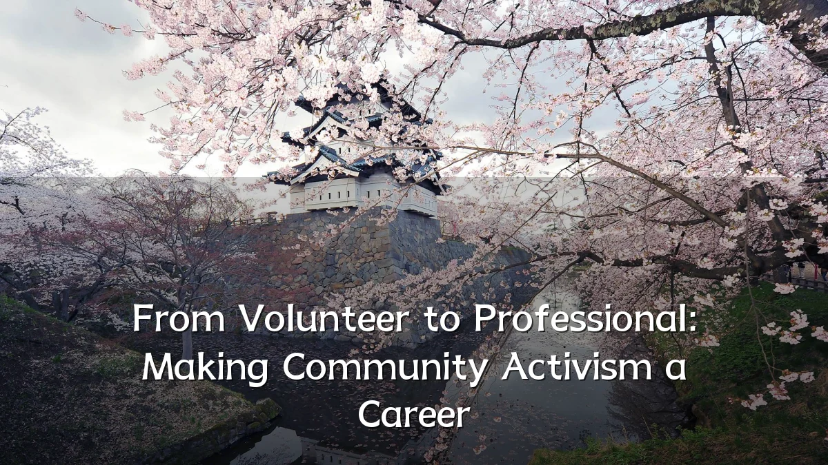 From Volunteer to Professional: Making Community Activism a Career