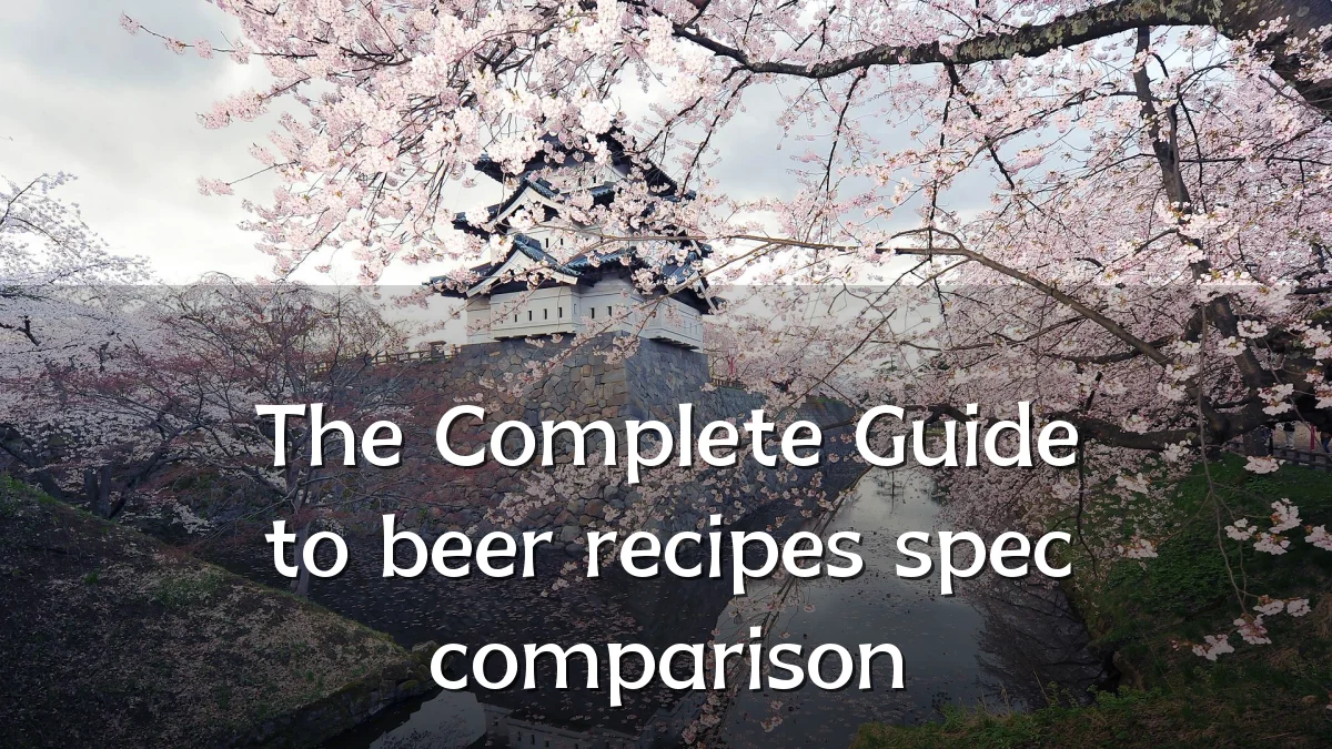 The Complete Guide to beer recipes spec comparison
