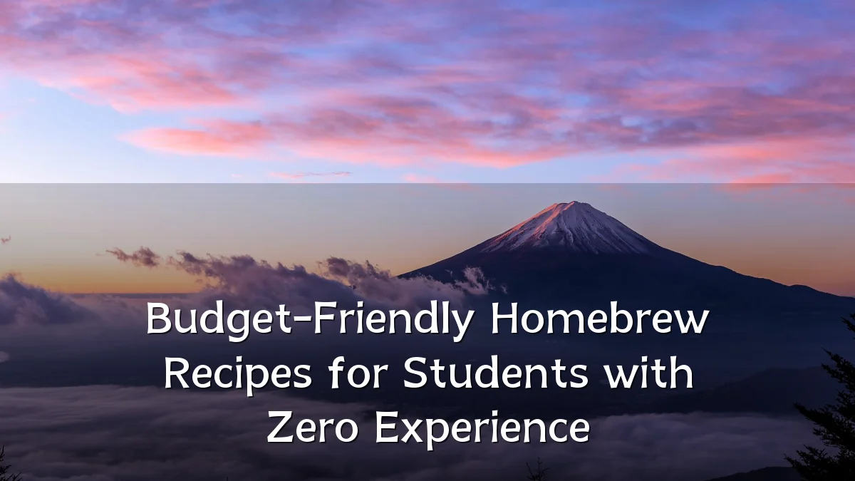 Budget-Friendly Homebrew Recipes for Students with Zero Experience